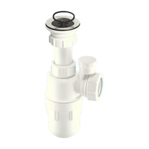 MRSK13V Сифон бутылочный (1 1/2"х40мм) с выпуском (70 мм нержавеющая решетка), пробкой и вентиляцио
