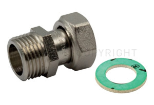 Lat Американка с НГ 1/2 г/ш никель Tiemme