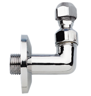 CUц Уголок ½"ш×10ц на шарнире хром 1221210 RR