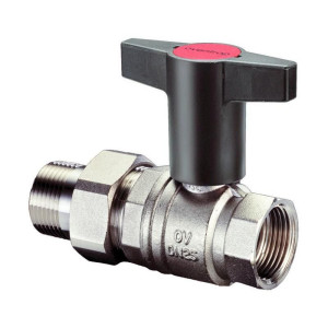 Oventrop Кран Амер 1" с пластмас. маховиком конич. уплотн. с НГ, PN16, из латуни Optibal