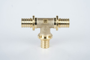 Rehau Тройник равнопрох. 16 MX латунь