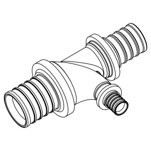 REHAU Тройник, Rehau, RAUTITAN, 32, 16, 25, бронза (RX), с повышенным сопротивлением на проходе